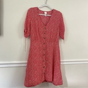H&M Red Floral Dress size small